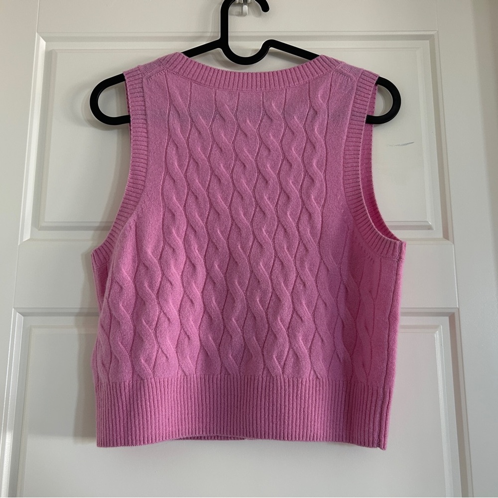 J Crew Cashmere cropped cable-knit sweater-vest - Picture 3 of 5